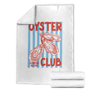 Oyster Club Throw Blanket Coastal Girls Trip Beach Vacation Gift TS14 White Print Your Wear