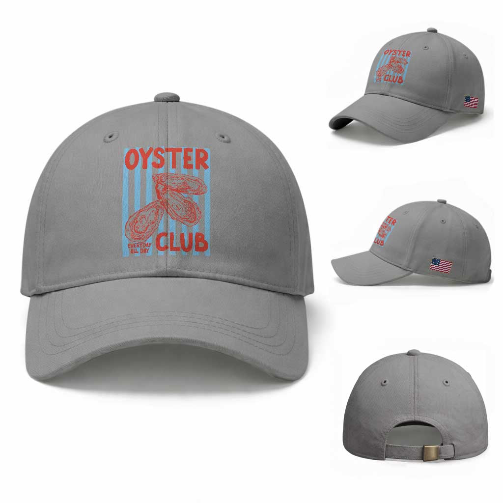 Oyster Club Baseball Cap Coastal Girls Trip Beach Vacation Gift TS14 Baseball Cap Universal Fit Sport Gray Print Your Wear