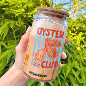 Oyster Club Glass Can Coastal Girls Trip Beach Vacation Gift TS14 White Print Your Wear