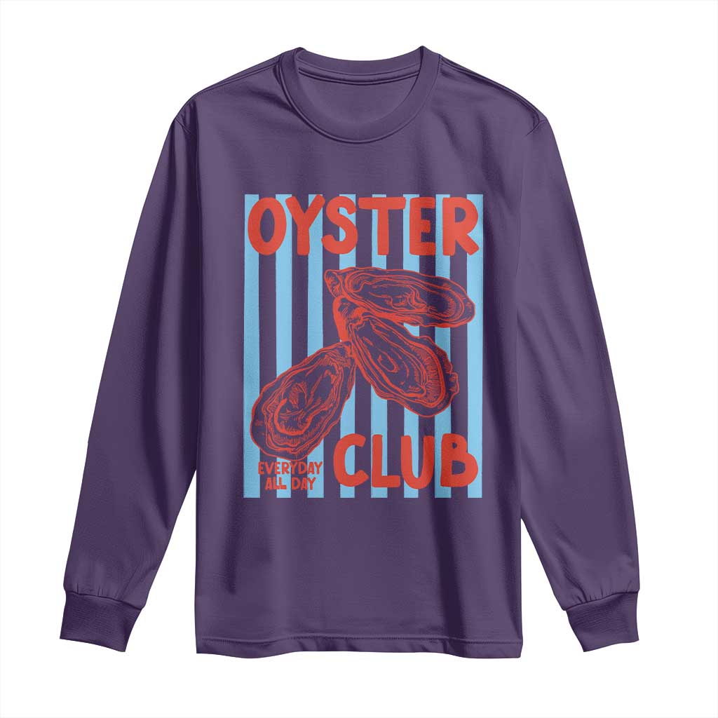 Oyster Club Long Sleeve Shirt Coastal Girls Trip Beach Vacation Gift TS14 Purple Print Your Wear