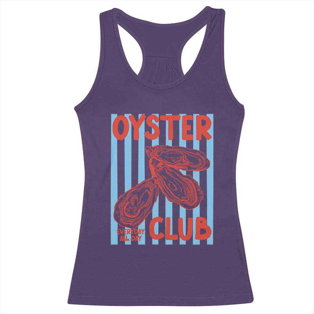 Oyster Club Racerback Tank Top Coastal Girls Trip Beach Vacation Gift TS14 Purple Print Your Wear