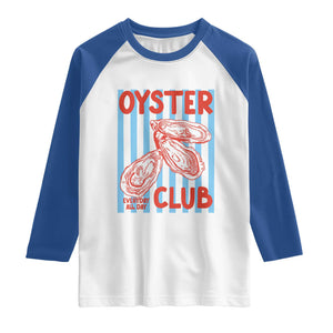Oyster Club Raglan Shirt Coastal Girls Trip Beach Vacation Gift TS14 White Royal Print Your Wear