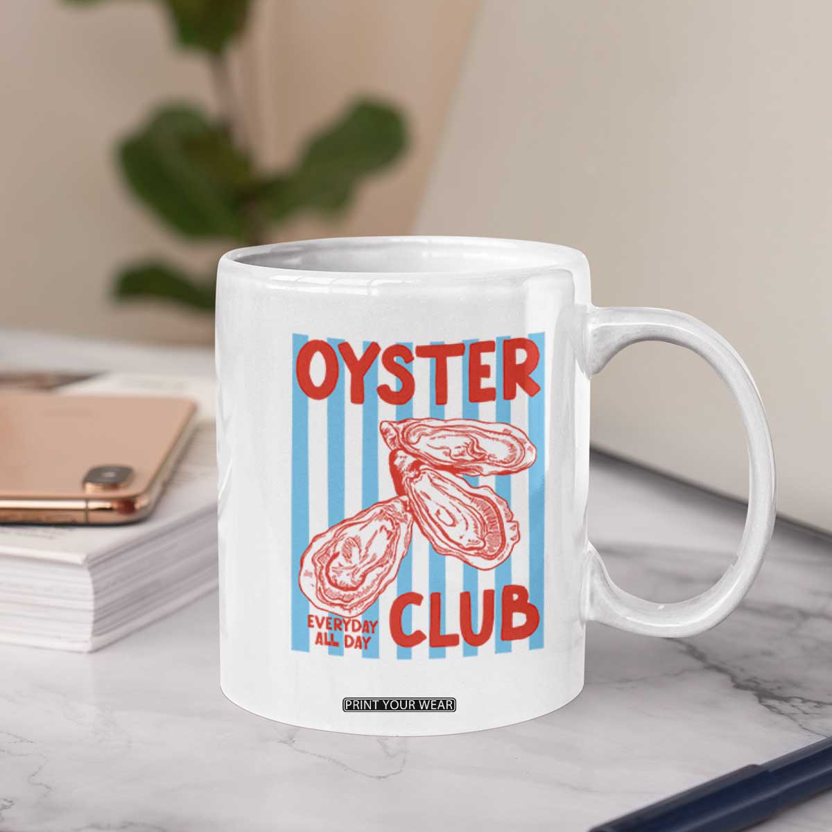 Oyster Club Coffee Mug Coastal Girls Trip Beach Vacation Gift TS14 Print Your Wear