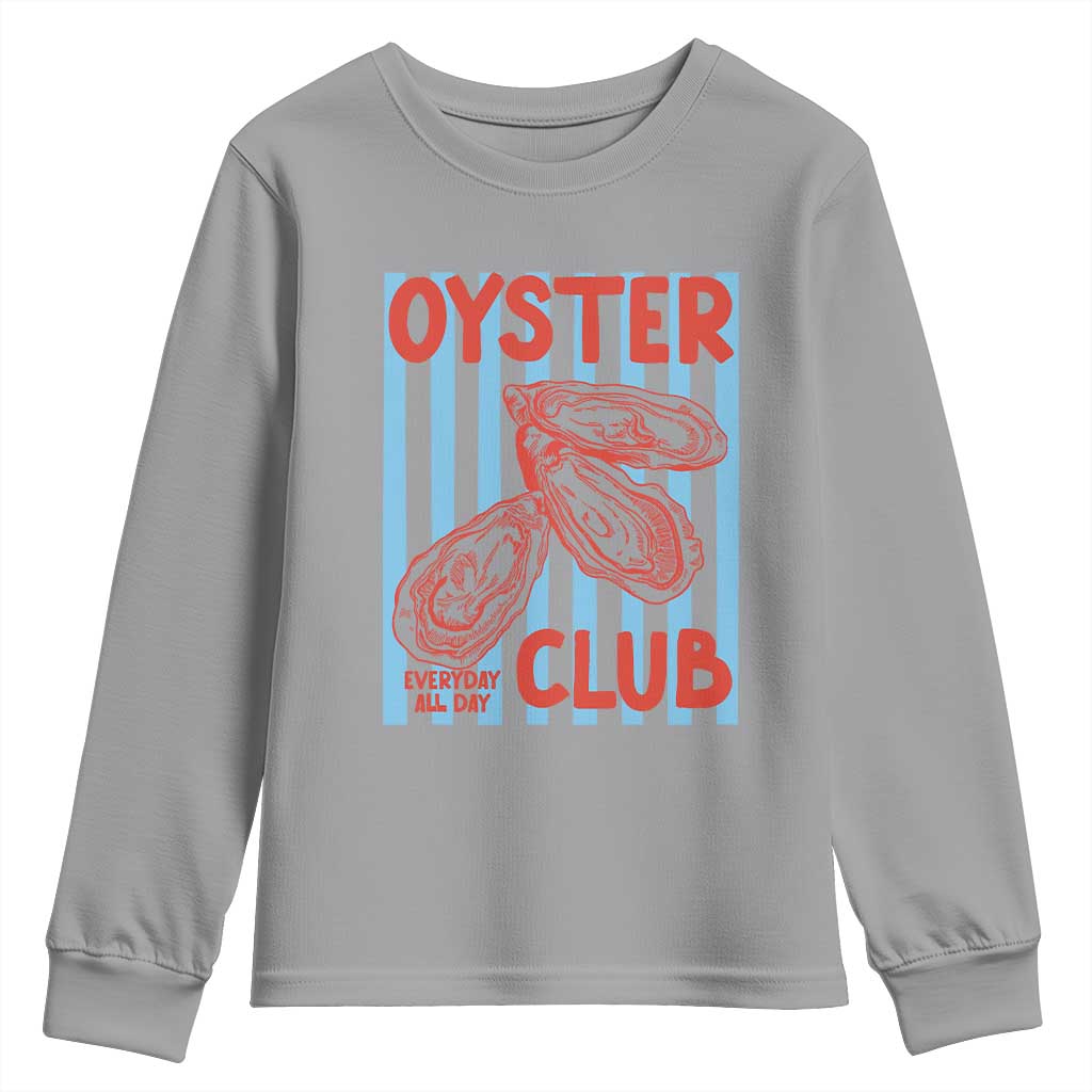 Oyster Club Youth Sweatshirt Coastal Girls Trip Beach Vacation Gift TS14 Sport Gray Print Your Wear
