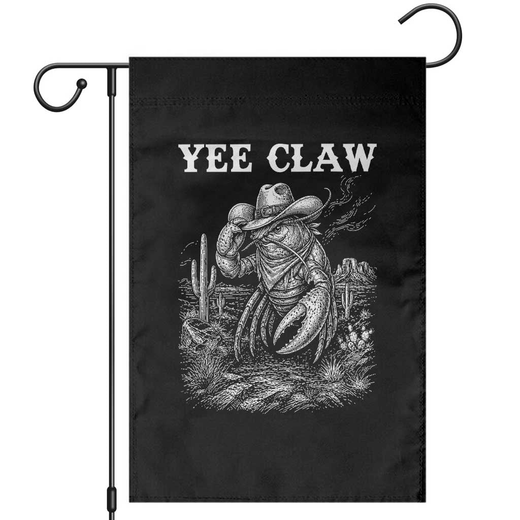 Yee Claw Lobster Garden Flag Funny Crawfish Western Meme TS14 Black Print Your Wear