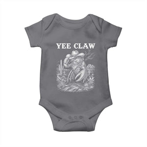 Yee Claw Lobster Baby Onesie Funny Crawfish Western Meme TS14 Charcoal Print Your Wear
