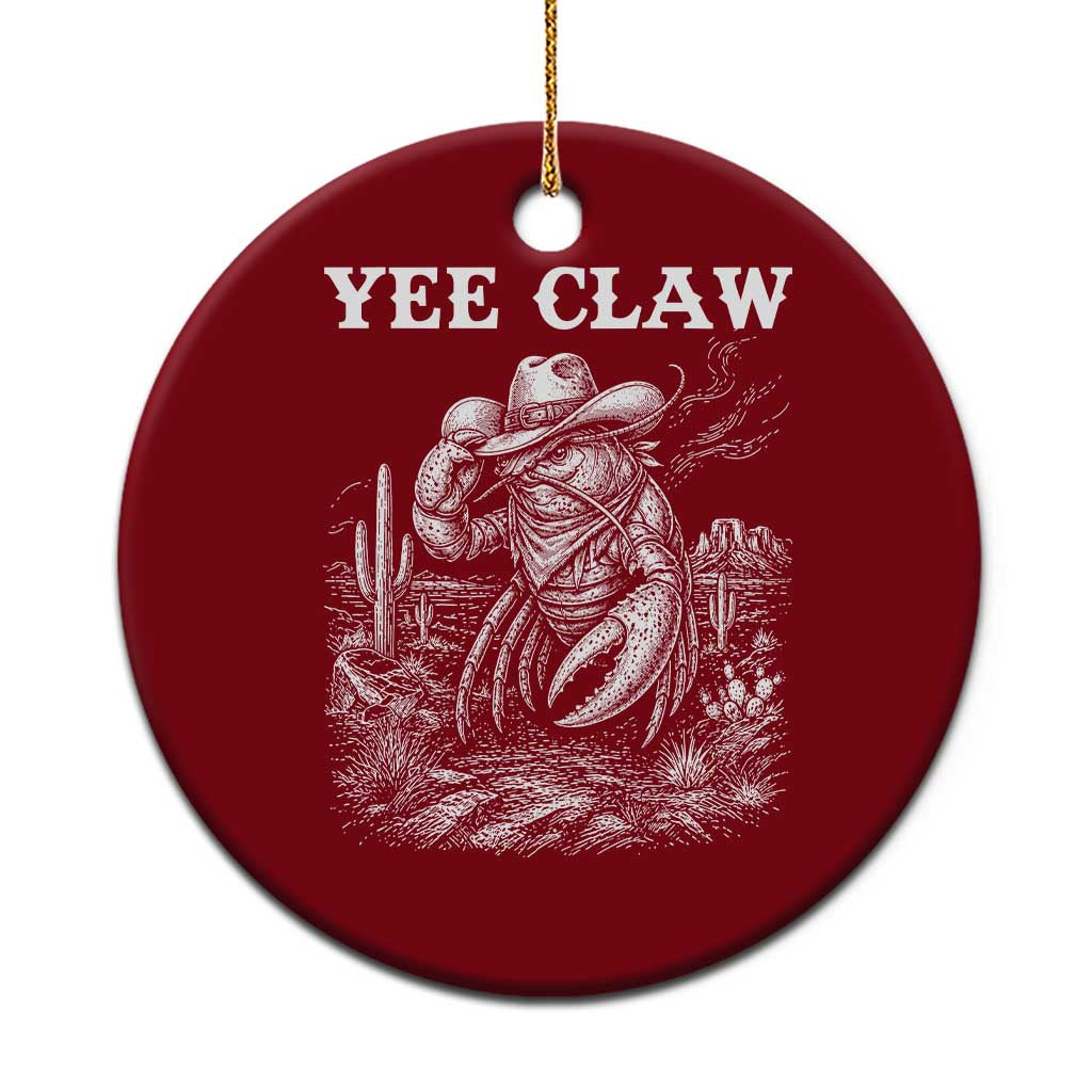 Yee Claw Lobster Ceramic Ornament Funny Crawfish Western Meme TS14 1pc Red Print Your Wear