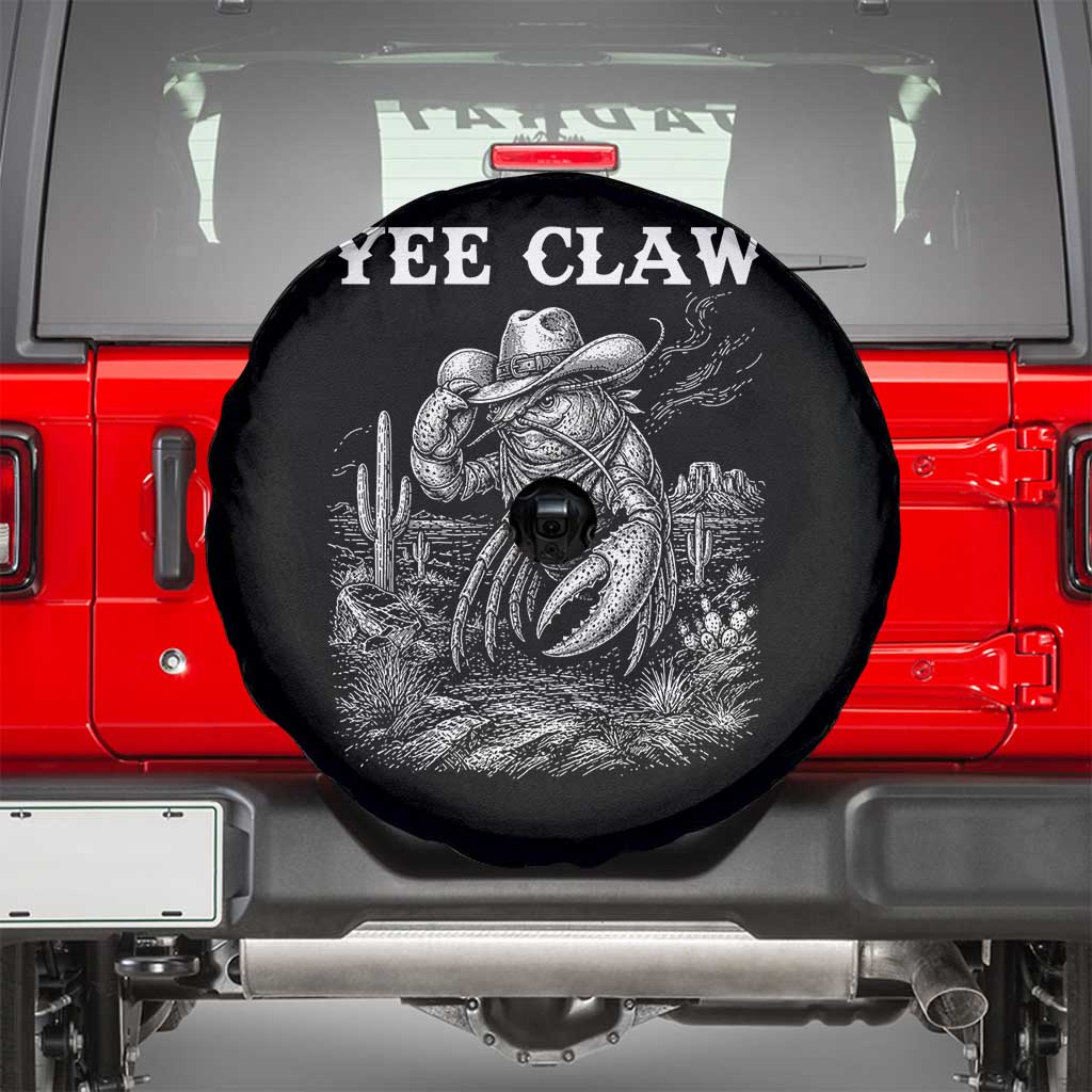 Yee Claw Lobster Spare Tire Cover Funny Crawfish Western Meme TS14 Black Print Your Wear