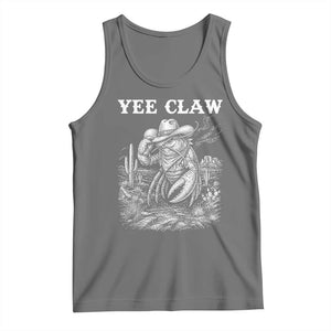 Yee Claw Lobster Tank Top Funny Crawfish Western Meme TS14 Black Heather Print Your Wear