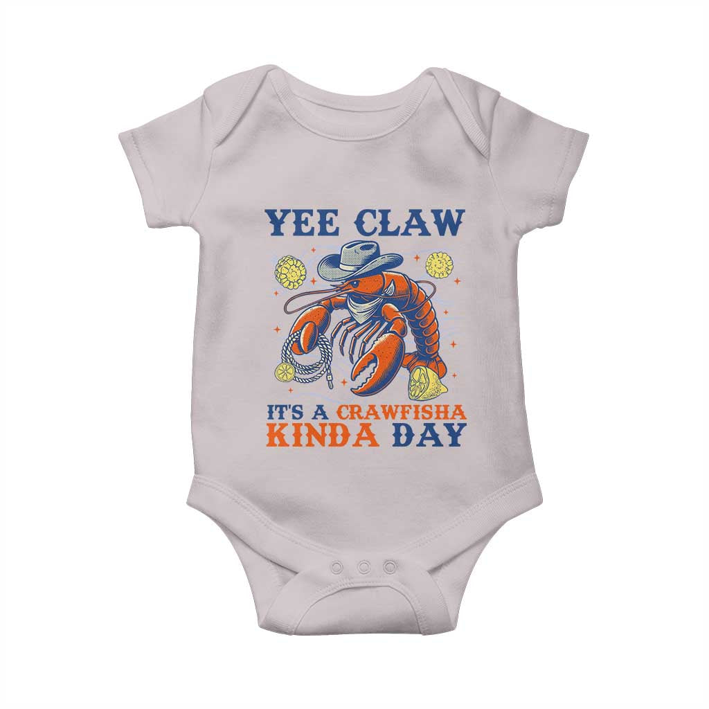 Yee Claw Lobster Baby Onesie It's a Crawfish Kinda Day Summer Beach Vaction Gift TS14 Ice Gray Print Your Wear
