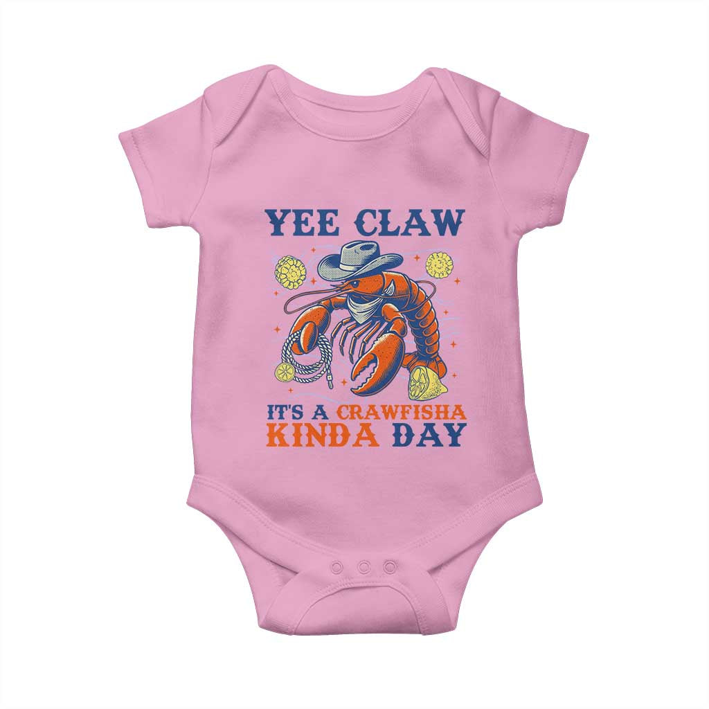 Yee Claw Lobster Baby Onesie It's a Crawfish Kinda Day Summer Beach Vaction Gift TS14 Light Pink Print Your Wear