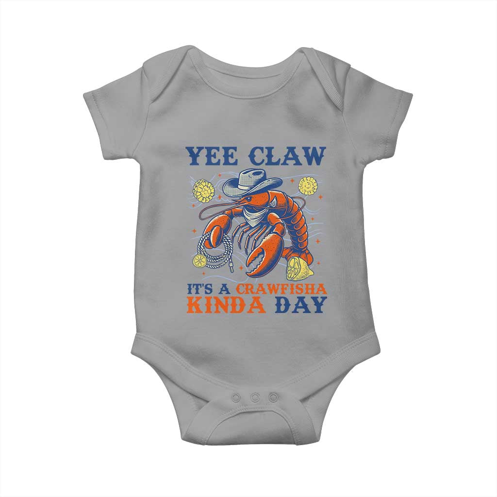 Yee Claw Lobster Baby Onesie It's a Crawfish Kinda Day Summer Beach Vaction Gift TS14 Sport Gray Print Your Wear