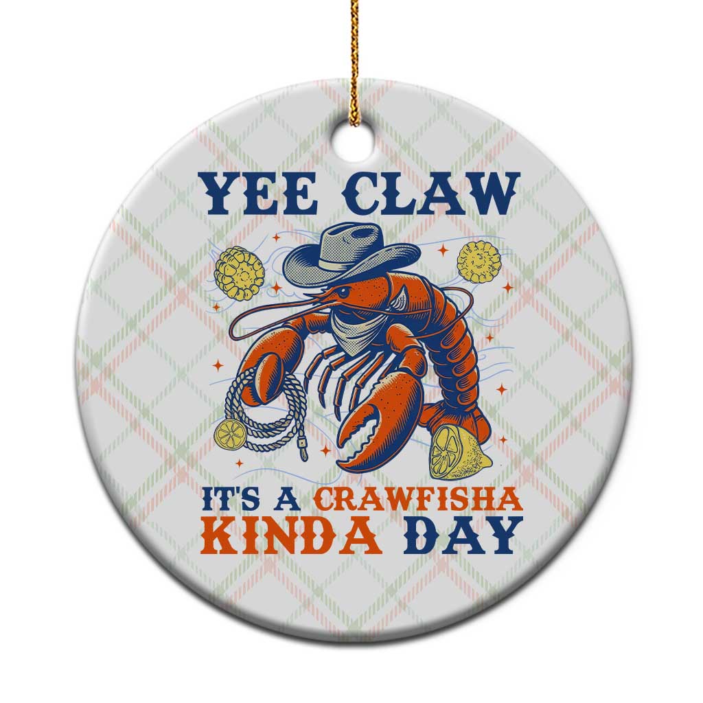 Yee Claw Lobster Ceramic Ornament It's a Crawfish Kinda Day Summer Beach Vaction Gift TS14 1pc Christmas Plaid Print Your Wear