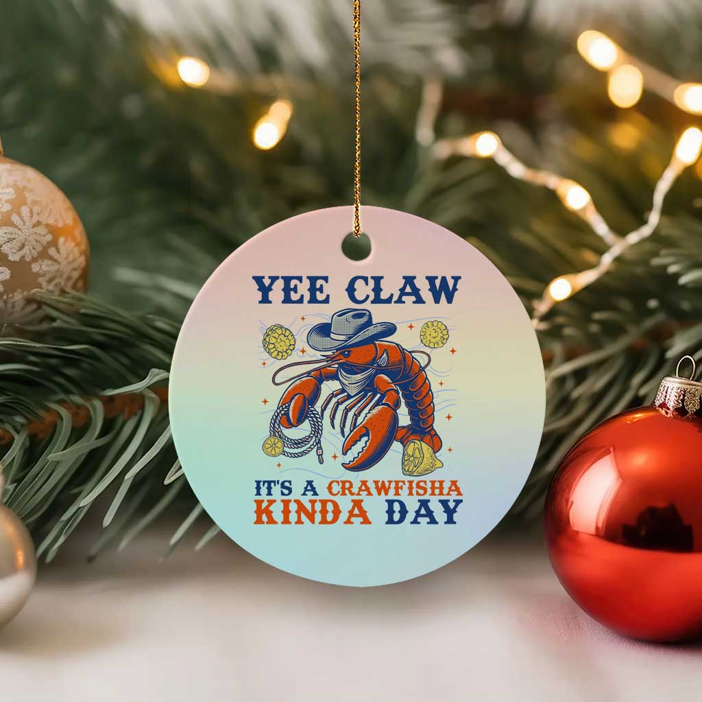 Yee Claw Lobster Ceramic Ornament It's a Crawfish Kinda Day Summer Beach Vaction Gift TS14 1pc Pastel Print Your Wear