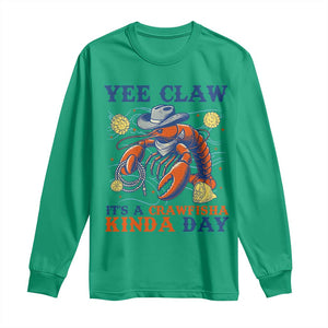Yee Claw Lobster Long Sleeve Shirt It's a Crawfish Kinda Day Summer Beach Vaction Gift TS14 Irish Green Print Your Wear