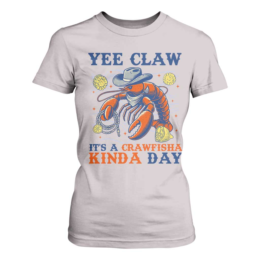 Yee Claw Lobster T Shirt For Women It's a Crawfish Kinda Day Summer Beach Vaction Gift TS14 Ice Gray Print Your Wear