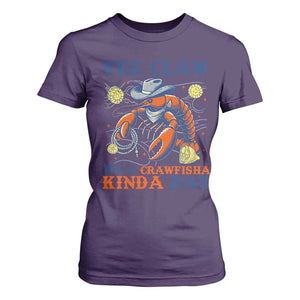 Yee Claw Lobster T Shirt For Women It's a Crawfish Kinda Day Summer Beach Vaction Gift TS14 Purple Print Your Wear
