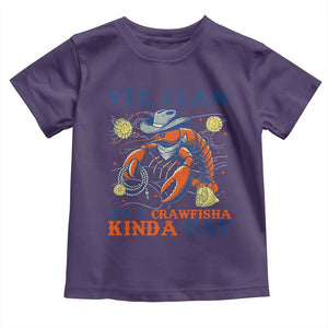 Yee Claw Lobster Toddler T Shirt It's a Crawfish Kinda Day Summer Beach Vaction Gift TS14 Purple Print Your Wear