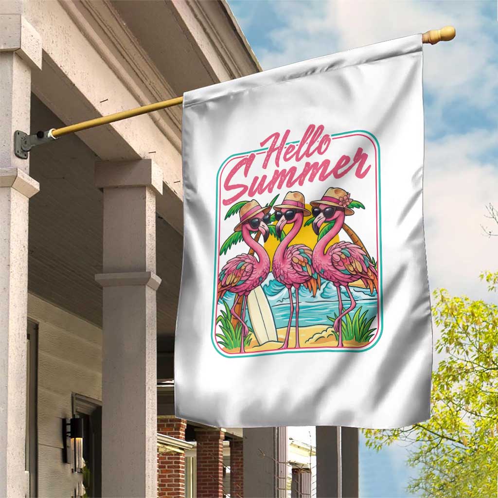 Summer Flamingo Pink Garden Flag Tropical Palm Tree Beach Vacation TS14 Print Your Wear