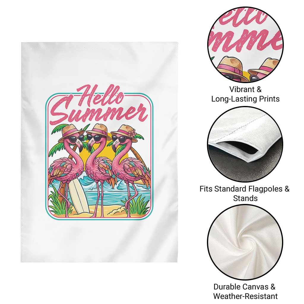 Summer Flamingo Pink Garden Flag Tropical Palm Tree Beach Vacation TS14 Print Your Wear
