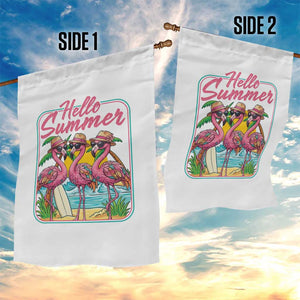 Summer Flamingo Pink Garden Flag Tropical Palm Tree Beach Vacation TS14 Print Your Wear