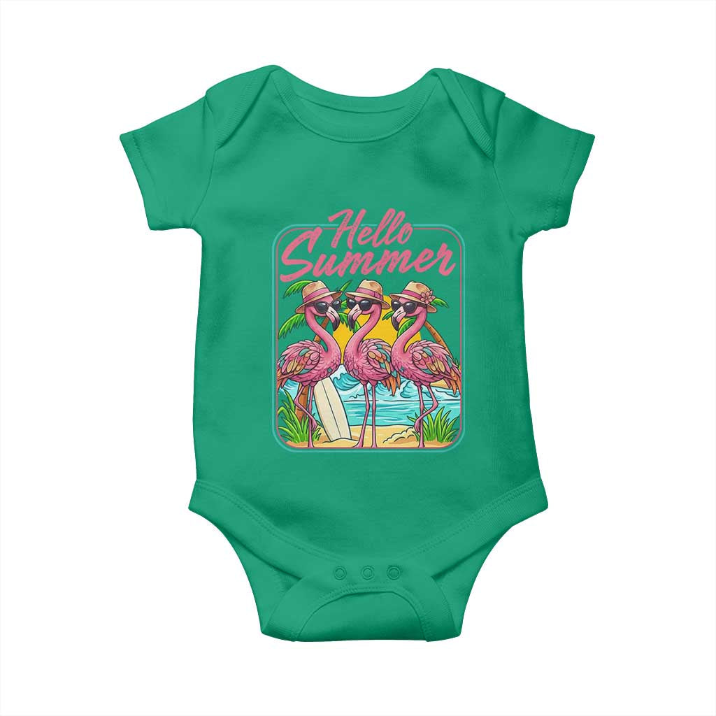 Summer Flamingo Pink Baby Onesie Tropical Palm Tree Beach Vacation TS14 Irish Green Print Your Wear