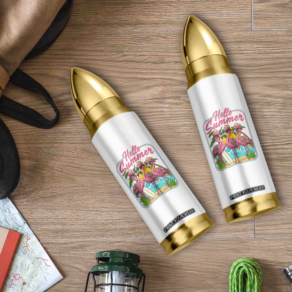 Summer Flamingo Pink Bullet Tumbler Tropical Palm Tree Beach Vacation TS14 Print Your Wear
