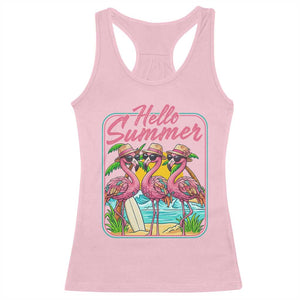 Summer Flamingo Pink Racerback Tank Top Tropical Palm Tree Beach Vacation TS14 Light Pink Print Your Wear
