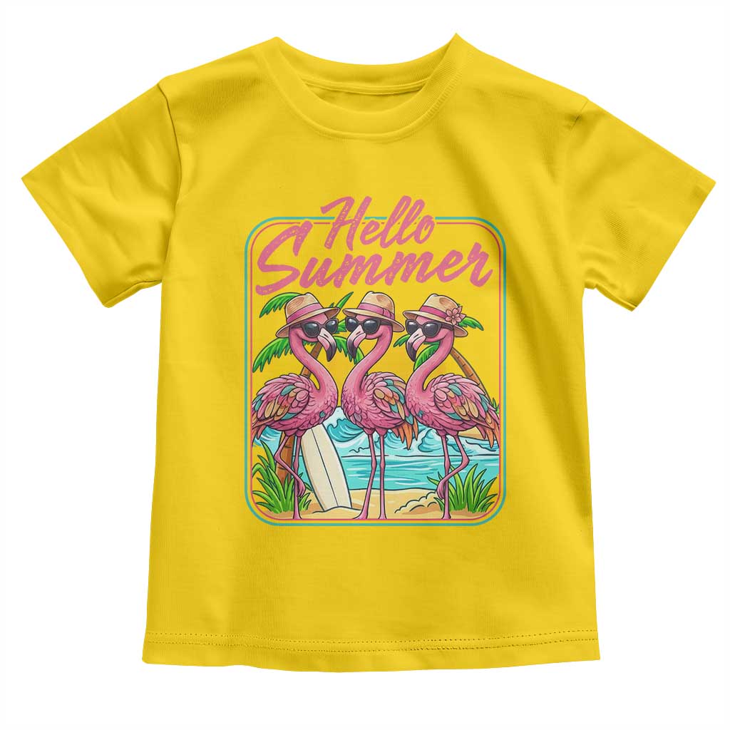 Summer Flamingo Pink Toddler T Shirt Tropical Palm Tree Beach Vacation TS14 Daisy Print Your Wear