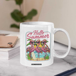 Summer Flamingo Pink Coffee Mug Tropical Palm Tree Beach Vacation TS14 Print Your Wear