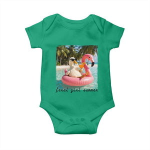 Feral Girl Summer Baby Onesie Silly Goose Summer Beach Meme TS14 Irish Green Print Your Wear