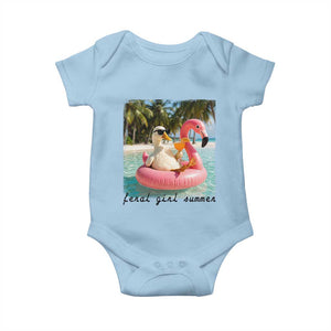 Feral Girl Summer Baby Onesie Silly Goose Summer Beach Meme TS14 Light Blue Print Your Wear