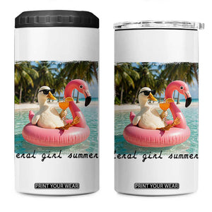 Feral Girl Summer 4 in 1 Can Cooler Tumbler Silly Goose Summer Beach Meme TS14 One Size: 16 oz White Print Your Wear
