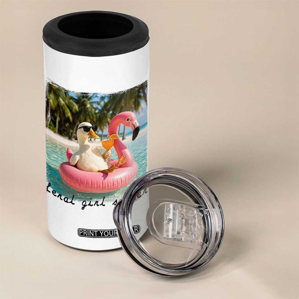 Feral Girl Summer 4 in 1 Can Cooler Tumbler Silly Goose Summer Beach Meme TS14 Print Your Wear