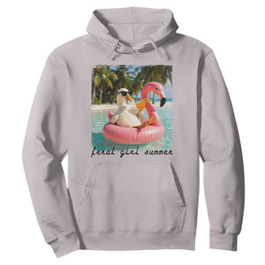 Feral Girl Summer Hoodie Silly Goose Summer Beach Meme TS14 Ice Gray Print Your Wear