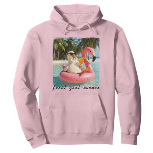 Feral Girl Summer Hoodie Silly Goose Summer Beach Meme TS14 Light Pink Print Your Wear
