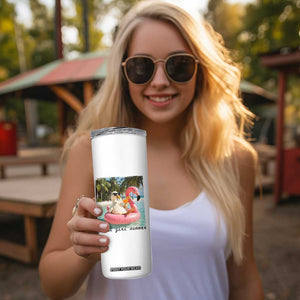 Feral Girl Summer Skinny Tumbler Silly Goose Summer Beach Meme TS14 Print Your Wear