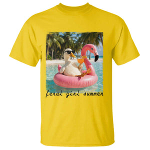 Feral Girl Summer T Shirt Silly Goose Summer Beach Meme TS14 Daisy Print Your Wear
