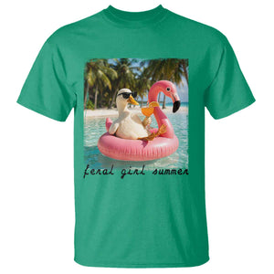 Feral Girl Summer T Shirt Silly Goose Summer Beach Meme TS14 Irish Green Print Your Wear