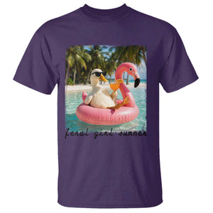 Feral Girl Summer T Shirt Silly Goose Summer Beach Meme TS14 Purple Print Your Wear