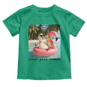 Feral Girl Summer Toddler T Shirt Silly Goose Summer Beach Meme TS14 Irish Green Print Your Wear