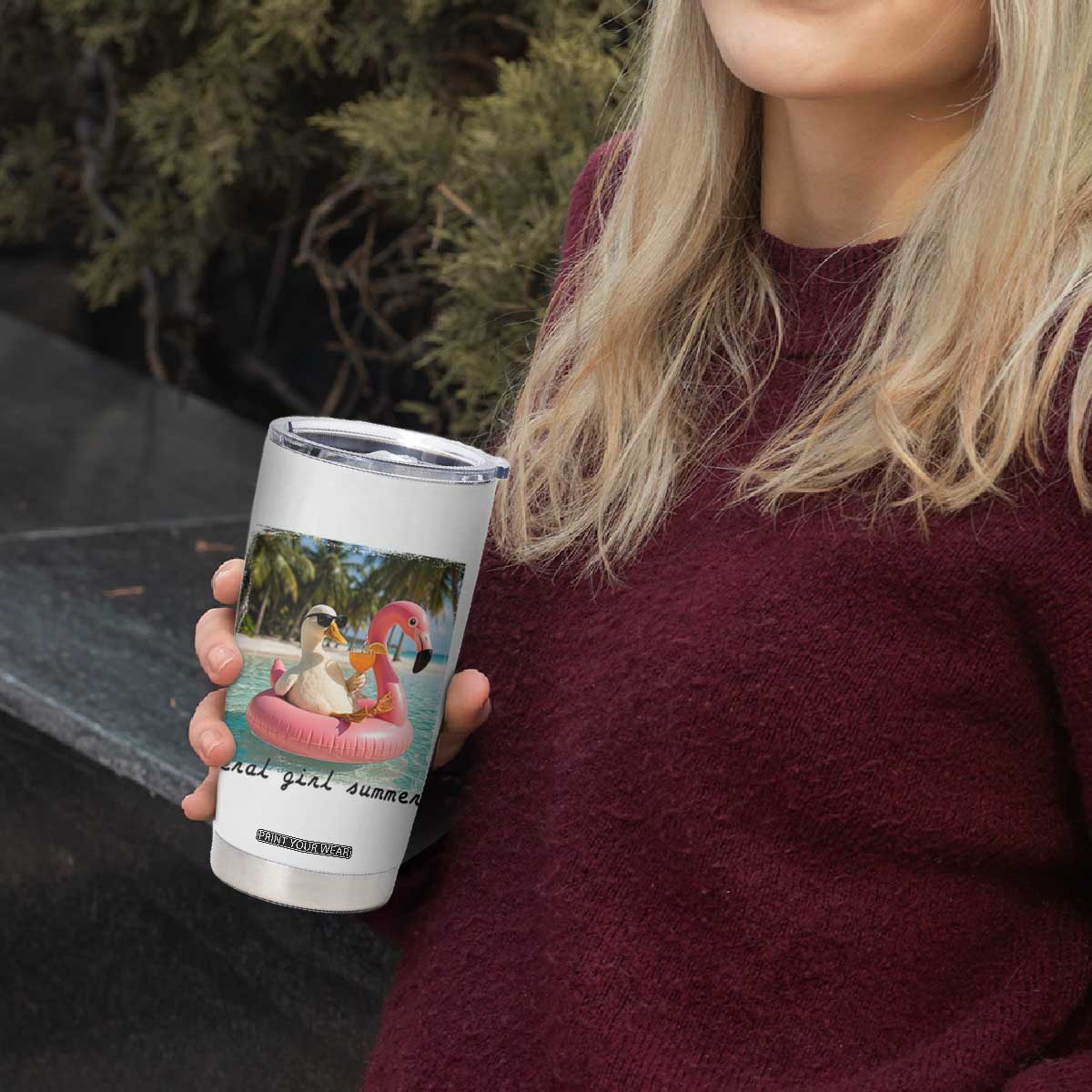 Feral Girl Summer Tumbler Cup Silly Goose Summer Beach Meme TS14 Print Your Wear
