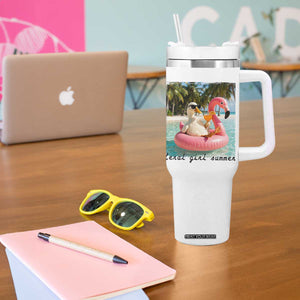 Feral Girl Summer Tumbler With Handle Silly Goose Summer Beach Meme TS14 Print Your Wear