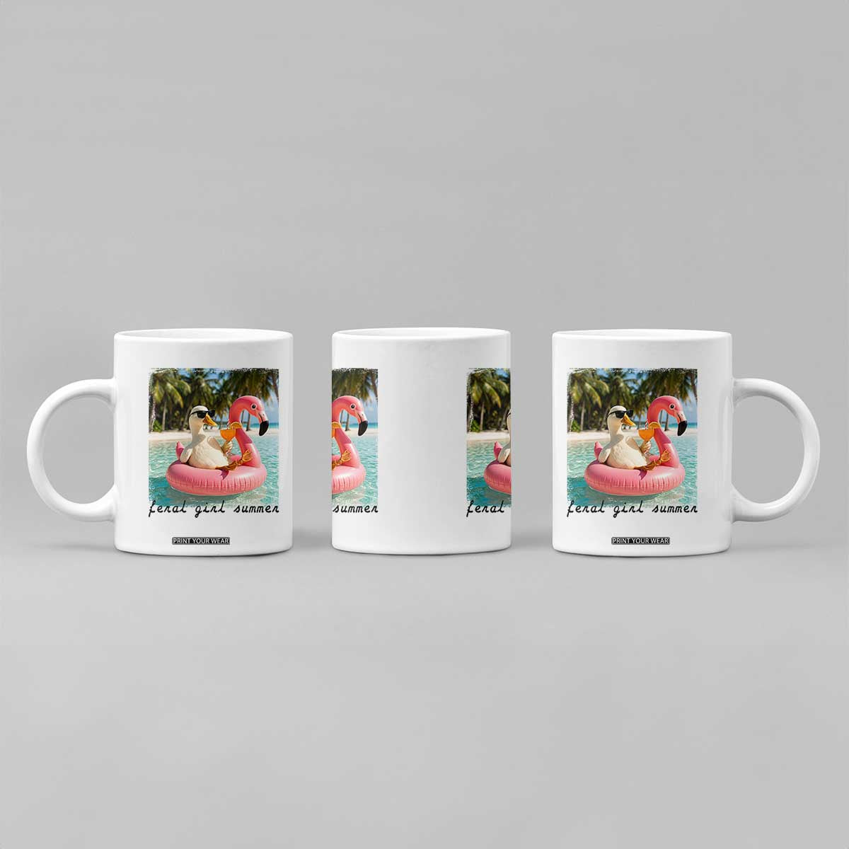 Feral Girl Summer Coffee Mug Silly Goose Summer Beach Meme TS14 Print Your Wear
