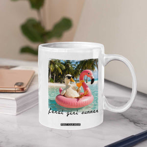 Feral Girl Summer Coffee Mug Silly Goose Summer Beach Meme TS14 Print Your Wear