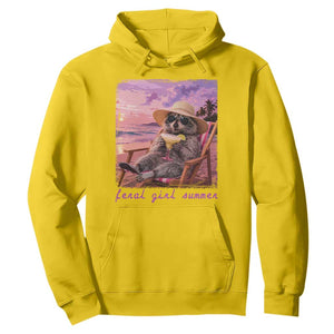 Feral Girl Summer Hoodie Funny Raccoon Summer Beach Meme TS14 Daisy Print Your Wear