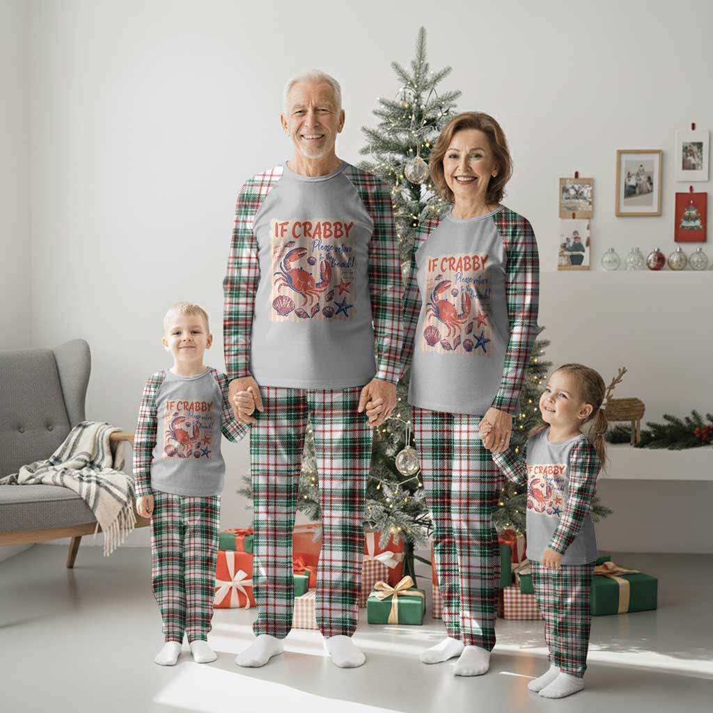 If Crabby Please Return To The Beach Plaid Pajama Set Funny Crab Summer Vibes TS14 Christmas Plaid Print Your Wear