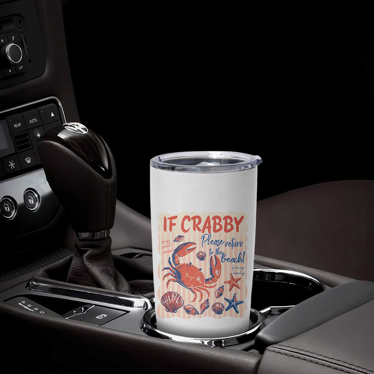 If Crabby Please Return To The Beach Tumbler Cup Funny Crab Summer Vibes TS14 Print Your Wear