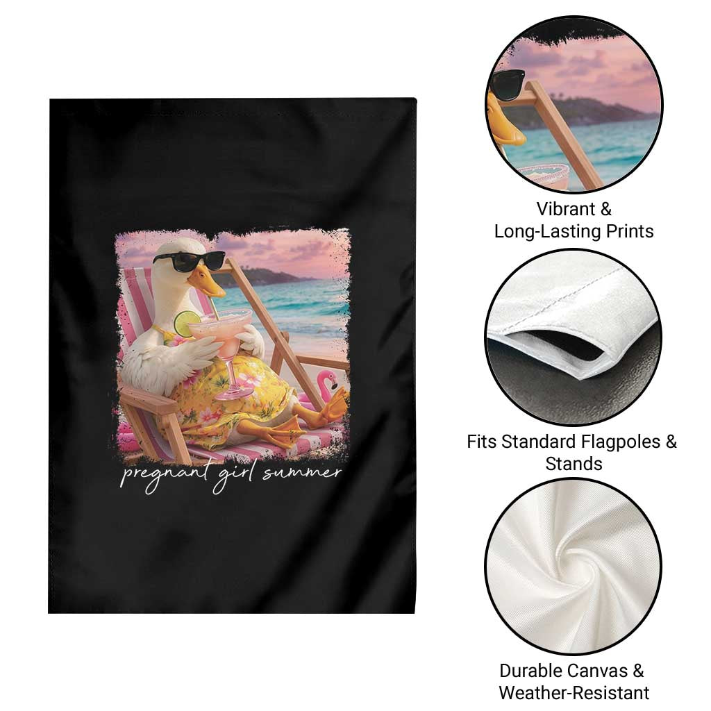 Pregnant Girl Summer Garden Flag Silly Goose Mom Baby Announcement TS14 Print Your Wear