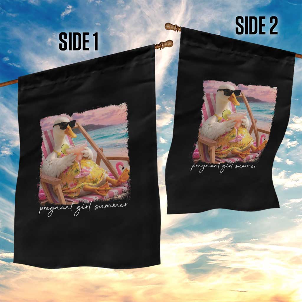 Pregnant Girl Summer Garden Flag Silly Goose Mom Baby Announcement TS14 Print Your Wear